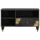 vidaXL TV szekrény fiókkal Fekete 80 x 33 x 46 cm Tömör Mangófát