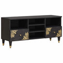 vidaXL TV szekrény fiókkal Fekete 100 x 33 x 46 cm Tömör Mangófát