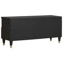 vidaXL TV szekrény fiókkal Fekete 100 x 33 x 46 cm Tömör Mangófát