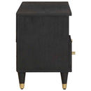 vidaXL TV szekrény fiókkal Fekete 100 x 33 x 46 cm Tömör Mangófát