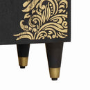 vidaXL Mosdókagyló szekrény Fekete 62 x 33 x 58 cm Tömör Mangófát