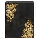 vidaXL Fali Szekrény tárolóval Fekete 38 x 33 x 48 cm Tömör Mangófát