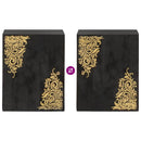 vidaXL Fali Szekrény tárolóval Fekete 38 x 33 x 48 cm Tömör Mangófát