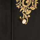 vidaXL Fürdőszoba Székény Fekete 38 x 33 x 58 cm Tömör Mangófát