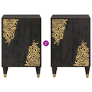 vidaXL Fürdőszoba Székény Fekete 38 x 33 x 58 cm Tömör Mangófát