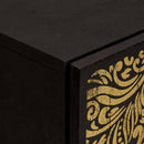 vidaXL Széf polcokkal tárolóval Fekete 40 x 33 x 75 cm Tömör Mangófát