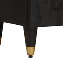 vidaXL Széf polcokkal tárolóval Fekete 40 x 33 x 75 cm Tömör Mangófát