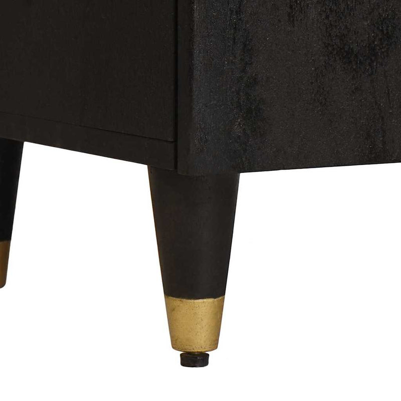 vidaXL Széf polcokkal tárolóval Fekete 40 x 33 x 75 cm Tömör Mangófát