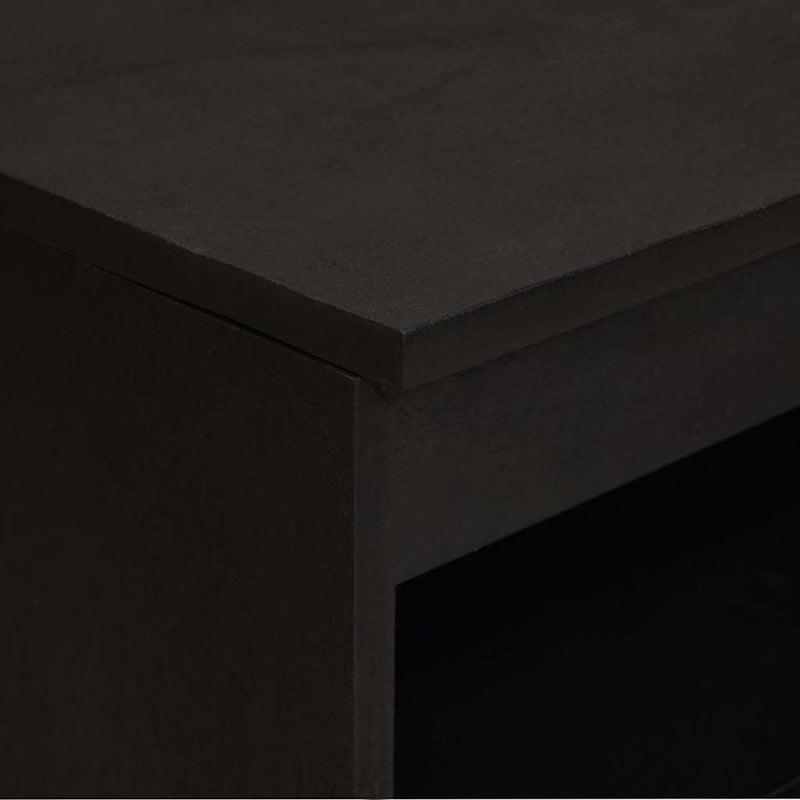 vidaXL Széf polcokkal tárolóval Fekete 60 x 33 x 75 cm Tömör Mangófát