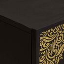 vidaXL Széf polcokkal tárolóval Fekete 60 x 33 x 75 cm Tömör Mangófát