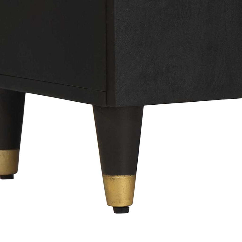 vidaXL Széf polcokkal tárolóval Fekete 60 x 33 x 75 cm Tömör Mangófát