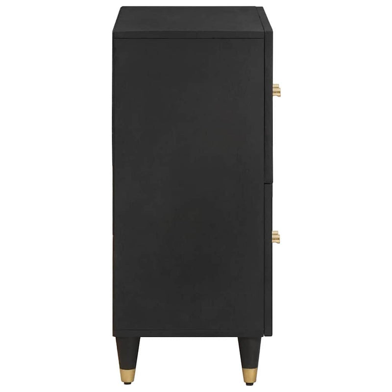 vidaXL Széf polcokkal tárolóval Fekete 60 x 33 x 75 cm Tömör Mangófát