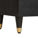 vidaXL Széf polcokkal tárolóval Fekete 80 x 33 x 75 cm Tömör Mangófát