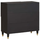 vidaXL Széf polcokkal tárolóval Fekete 80 x 33 x 75 cm Tömör Mangófát