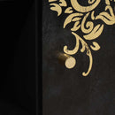 vidaXL Széf polcokkal tárolóval Fekete 90 x 33 x 75 cm Tömör Mangófát