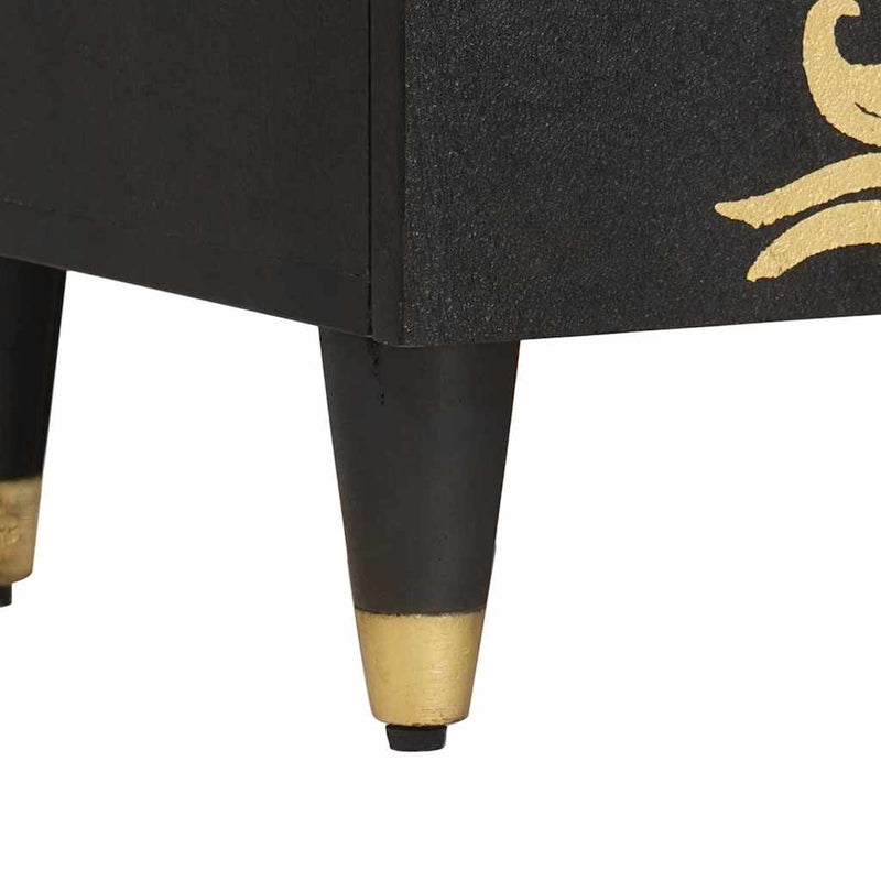 vidaXL Széf polcokkal tárolóval Fekete 90 x 33 x 75 cm Tömör Mangófát