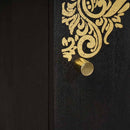 vidaXL Magasfiú polcokkal Fekete 40 x 33 x 110 cm Tömör Mangófát