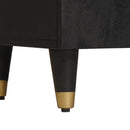 vidaXL Magasfiú polcokkal Fekete 40 x 33 x 110 cm Tömör Mangófát