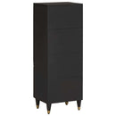 vidaXL Magasfiú polcokkal Fekete 40 x 33 x 110 cm Tömör Mangófát
