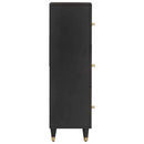 vidaXL Magasfiú polcokkal Fekete 40 x 33 x 110 cm Tömör Mangófát