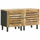 vidaXL Éjjeli asztal 2 db Természetes 40 x 33 x 46 cm Tömör Mangófát