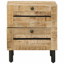 vidaXL Éjjeli asztal 2 db Természetes 40 x 33 x 46 cm Tömör Mangófát