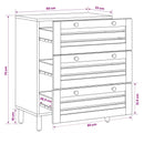 vidaXL Tároló szekrények 60 x 33 x 75 cm Tömör Mangófát Természetes