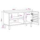vidaXL Tároló szekrények Természetes 80 x 33 x 46 cm Tömör Mangófát