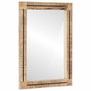 vidaXL Tükör Falra szerelhető Barna és fekete 70 x 50 x 3 cm Üveg