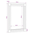 vidaXL Tükör Falra szerelhető Barna és fekete 70 x 50 x 3 cm Üveg