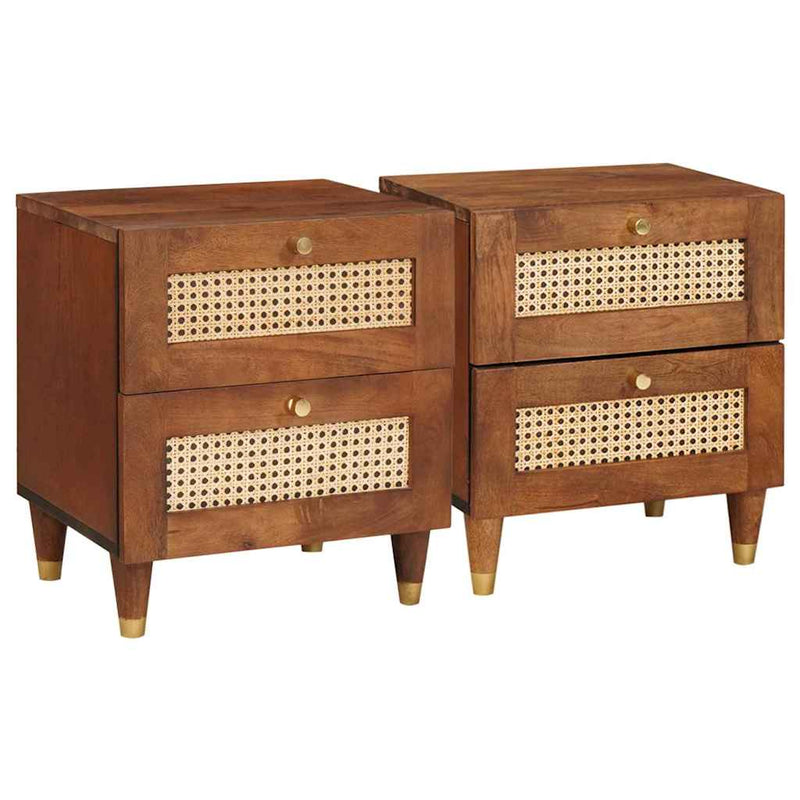 vidaXL Éjjeliszekrények fiókkal 2 pcs 40 x 33.5 x 46 cm