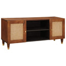 vidaXL TV szekrény polcokkal Barna 105 x 33,5 x 46 cm Tömör Mangófát