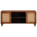 vidaXL TV szekrény polcokkal Barna 105 x 33,5 x 46 cm Tömör Mangófát