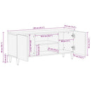 vidaXL TV szekrény polcokkal Barna 105 x 33,5 x 46 cm Tömör Mangófát