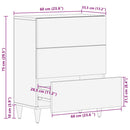 vidaXL Tároló Szekrények és Zárható Szekrények Barna 60 x 33.5 x 75 cm