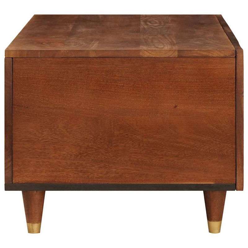 vidaXL Dohányzóasztalok Barna 80 x 50 x 40 cm Kanna és tömör mango fa