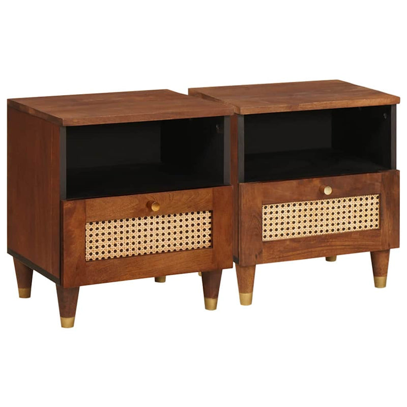 vidaXL Éjjeliszekrények fiókkal 2 pcs 40 x 33 x 46 cm