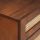 vidaXL Éjjeliszekrények Barna 50 x 33 x 60 cm Kanna és tömör mango fa