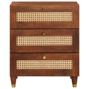 vidaXL Éjjeliszekrények Barna 50 x 33 x 60 cm Kanna és tömör mango fa