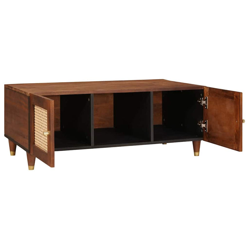 vidaXL Dohányzóasztalok Barna 100 x 54 x 40 cm Kanna és tömör mango fa