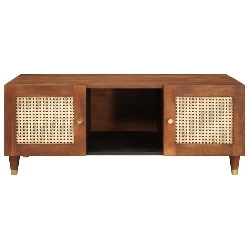 vidaXL Dohányzóasztalok Barna 100 x 54 x 40 cm Kanna és tömör mango fa
