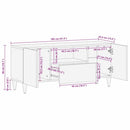 vidaXL TV szekrény fiókkal Barna 105 x 33,5 x 46 cm Tömör Mangófát