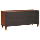 vidaXL TV szekrény fiókkal Barna 100 x 33,5 x 46 cm Tömör Mangófát