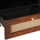 vidaXL TV szekrény fiókkal Barna 80 x 33,5 x 46 cm Tömör Mangófát
