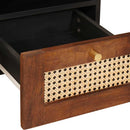 vidaXL TV szekrény fiókkal Barna 100 x 33,5 x 46 cm Tömör Mangófát