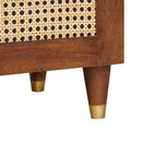 vidaXL TV szekrény fiókkal Barna 100 x 33,5 x 46 cm Tömör Mangófát