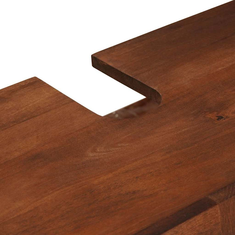 vidaXL Mosdókagyló szekrény polcokkal Barna 62 x 33 x 58 cm Faanyag