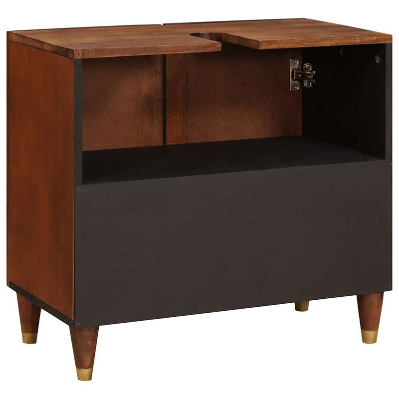 vidaXL Mosdókagyló szekrény polcokkal Barna 62 x 33 x 58 cm Faanyag