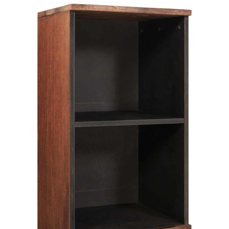 vidaXL Széf fiókkal polcokkal tárolóval Barna 38 x 33.5 x 160 cm