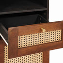 vidaXL Széf fiókkal polcokkal tárolóval Barna 38 x 33.5 x 160 cm